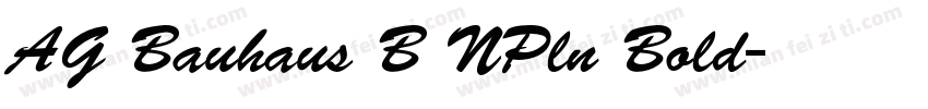 AG Bauhaus B NPln Bold字体转换